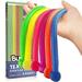 BUNMO 6pk Textured Noodle Sensory Toys | Calming & Exciting Stretchy Strings for Stress Relief Focus Stimulation & Autism Traits | Christmas Stocking Stuffers Christmas Stocking Stuffers