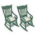 2Pcs Mini Rocking Chairs Mini House Chair Decors Wooden Rocking Chairs Mini House Adorns