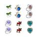 12PCS Children s Thermochromic Ring Emotion Mood Feeling Ring Color Change Finger Ring(Random Style)