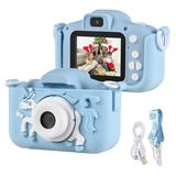 ammoon Cartoon Kids Digital Camera Dual Lens 1080P Video Camera Cute Photo Frames Neck Strap Birthday Christmas Gift