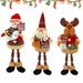 Super Cute Christmas Plush Toy Long Leg Standing Santa Clause Snowman Reindeer Doll Christmas Ornaments Dolls for Xmas Party House Holiday Decoration(1PCS-Santa Claus)