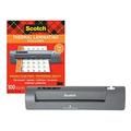 Scotch Thermal Laminator and Pouch Bundle 2 Roller System Laminate up to 9 Wide (TL901X) with Scotch Laminating Pouches 100-Pack (TP3854-100)