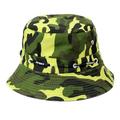 Fashion Camouflage Cotton + Polyester Sun Block UV Protect Bucket Hat Outdoor Breathable Hiking Fishing Cap Lightweight Unisex for Adults Kids Youths - 1Pc