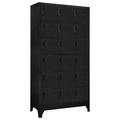 Gecheer Steel Locker Cabinet Black 35.4x15.7x70.9 for Office Storage and Organization