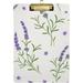 Hyjoy 12x9in Lavender Flower Clipboard Acrylic Standard A4 Letter Size Clip Board with Low Profile Clip for Office Classroom Doctor Nurse and Teacher