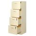 DWVO 4-Drawer Wood File Cabinet with Lock 15.8 Deep Vertical Filing Cabinet for Letter A4-Sized Files Easy to Assemble Oak