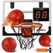 Ant Class Indoor Basketball Hoop for Room with Electronic Scoreboard Wall Mounted Basketball Toys with Basketball Accessories for Boys Girls