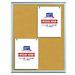 Cork Bulletin Board 22X28 Inches Silver 1.06 Aluminum Indoor Noticeboard Wall Mounting Corkboards For Office School Classroom Hospital Use