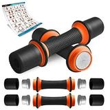 5 Lbs. Dumbbell Weight Set - Adjustable Weight All-In-One Versatile Dumbbells For Women Non-Slip Neoprene For Common Movement And Multi Functional Exercise Home Gym Training