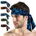 Xinhuadsh Sports Headband for Men Women Sweat Absorption & Breathable Workout Headbands Wide Edge Soft Printed Sweatband for Yoga Running Cycling Basketball Gym Fitness