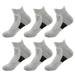 Compression socks 6 Pairs Men Breathable Sports Socks Non-slip Short Socks Outdoor Ankle Socks for Running Basketball (Grey) - Free Size