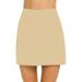 Baqcunre Skorts for Woman Casual Solid Tennis Skirt Yoga Sport Active Skirt Shorts Skirt Shorts for Women Gym Shorts Women Workout Shorts Women Khaki S-XXL