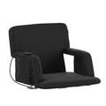 Flash Furniture Malta Fabric Reclining Stadium Chair with Heated Back & Seat Black (FVFA090HHBK)