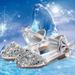 NIUREDLTD Toddler Kids Grils Dress Shoes Children s Girls Crystal Dress Shoes Glitter Princess Sandals Sequin Flat Leather Shoes Children s Princess Shoes Dance Shoes Princess Shoes Silver 23