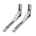 2pcs Stainless Steel Triangle Bracket Spring Wall Shelf Support Bracket Foldable Bracket Wall Corner Brace Shelf (8 Inches)