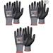 KAYGO Safety Work Gloves MicroFoam Nitrile Coated-3 Pairs KG18NB Seamless Knit Nylon Glove with Black Micro-Foam Nitrile Grip Ideal for General Purpose Automotive Home Improvement small