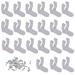 LED Rope Light Clip 100 Pcs LED Rope Light Clips Holder PC Rope Light Mounting Clips with 200 Pcs Screws (Transparent)