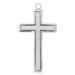 Mcvan L9313 1.5 in. Sterling Silver Cross Pendant with 24 in. Stainless Steel Chain Box