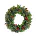 Ongmies Room Decor Clearance Flowers Christmas Wreath Handmade Christmas Wreath with Front Door Lights Battery Powered Christmas Wreath Flocked Festive indoor and Outdoor Christmas Decorations Gift B