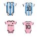 #10 Soccer Jersey Bodysuit for Little Messi Fans - Miami & Argentina | Bamboo Fiber | Toddler & Baby Outfit Onesie for Kid s Fan Apparel