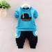 Aayomet Baby Outfits Shirts Sets Pant Stereoscopic Pocket Baby Cartoon Outfits Boys Outfits&Set (Blue 12-18 Months)