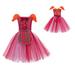 Toddler Kids Girls Role Play Fancy Party Roleplay Mesh Tulle Dress Set Outfits 10-12T