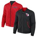 Men's Darius Rucker Collection by Fanatics Black/Red Cleveland Guardians Reversible Full-Zip Bomber Jacket