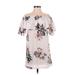 Casual Dress - Mini: White Print Dresses - Women's Size Small