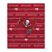 Tampa Bay Buccaneers 50'' x 60'' Logo Stripe Flannel Fleece Blanket