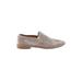 Trask Flats: Slip-on Chunky Heel Boho Chic Tan Print Shoes - Women's Size 7 - Almond Toe