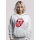 Kapuzenpullover F4NT4STIC "The Rolling Stones Classic Zunge Rock Musik Band" Gr. XXL, weiß Damen Pullover Kapuzenpullover