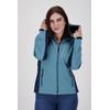 Softshelljacke DEPROC ACTIVE "NUNAVUT WOMEN", Damen, Gr. 40/42 (M), blau (hellblau), 96% Polyester; 4% Elastan, sportlich, Langarm mit verstellbarem Klettverschluss, Jacken, auch in Großen Größen erhältlich