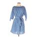 Belle+Sky Casual Dress: Blue Dresses - Women's Size Large