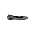 Taryn by Taryn Rose Flats: Slip On Chunky Heel Casual Gray Shoes - Women's Size 8 - Round Toe