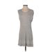 T by Alexander Wang Casual Dress - Shift Scoop Neck Sleeveless: Gray Dresses - Women's Size Small