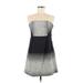 Tibi Casual Dress - A-Line Open Neckline Sleeveless: Black Color Block Dresses - Women's Size 8