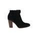 Vince Camuto Ankle Boots: Black Print Shoes - Women's Size 10 - Almond Toe
