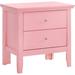 Home Decor Colorful Nightstand Night Stand Bed Side Table Solid Wood Nightstand Wood in Pink | 24.08 H x 24.08 W x 16.08 D in | Wayfair