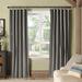 Birch Lane™ Rayne Faux Silk Room Darkening Curtains for Bedroom, Living Room Large Window Single Panel Silk in Gray | 96 H in | Wayfair