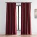 Birch Lane™ Rayne Faux Silk Room Darkening Curtains for Bedroom, Living Room Large Window Single Panel Silk in Red | 84 H in | Wayfair