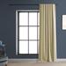 Gracie Oaks Bellino Solid Room Darkening Rod Pocket Single Curtain Panel for (1 Panel) Synthetic in Black | 50" W x 120" L | Wayfair