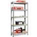 Rebrilliant Keigen 60” H x 30” W x 12” D Metal 5-Shelving Unit Wood/Wire/Metal in Green | 60 H x 30 W x 12 D in | Wayfair