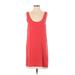 Joie Casual Dress - Shift Scoop Neck Sleeveless: Red Solid Dresses - Women's Size Small