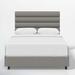Joss & Main Sakie Bed Upholstered/Metal in Gray/Brown | 54 H x 74 W x 87 D in | Wayfair B7AD18CBFC654F45BEA458FD64157F31
