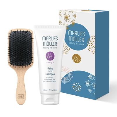 Marlies Möller - XMAS Set 1 Brush & Cleansing: Travel Hair & Scalp Brush Daily Mild Shampoo Flach- und Paddelbürsten 1 ct Image