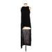 Alexis Casual Dress - Midi Crew Neck Sleeveless: Black Print Dresses - Women's Size Small