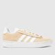 adidas grand court alpha trainers in white & beige