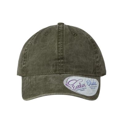 Infinity Her CASSIE Women's Pigment-Dyed Fashion Undervisor Cap in Olive/Camouflage size Adjustable | Cotton