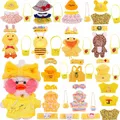 3 pz/set anatra gialla vestiti accessori cappello borsa 30cm Lalafanfan vestiti Kawaii Animal Dress