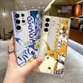 Digital Monster Digimon Cover per Samsung Galaxy S21 S23 Ultra Note 20 Ultra 10 Plus 8 9 S22 S20 FE